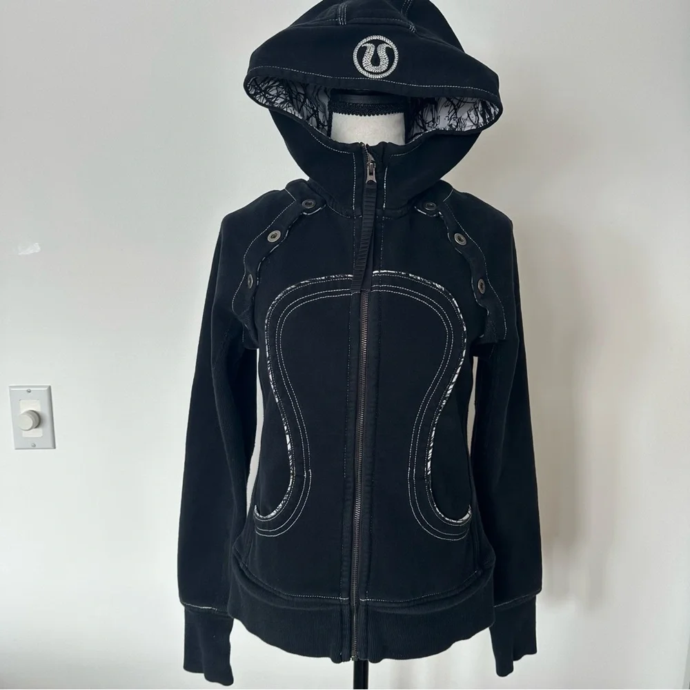 Lululemon Special Edition Scuba Hoodie Black Zip Jacket Gorpcore Atheleisure Y2K - Picture 9 of 9